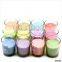 wholesale eco-friendly scented glass jar soy candles with various colors