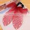 Elegant Small Imitation Pearls Decoration Big Chiffon Bows Elastic Rubber BandsHairwear Hair Accessories For Women & Girls