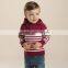 DB2812dave bella 2015 autumn infant clothes toddler coat baby outwear babi boy hoodie baby clothes boys stripe coat