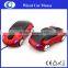 wired usb car optical mouse with blue headlight