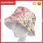 A-1484 lady floral printing bucket hat women custom printed bucket cap outdoor print flower bucket hat