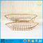 Trade assurance Gold plate Stainless Steel Fry Basket Bread Basket Dessert Basket, gold Restaurant Table Serving fry basket