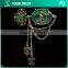 Knight Cross Emerald Bronze Metal Decorative Wedding Vintage Brooches