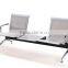 Metal public 3-seater waiting chair