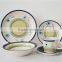 20 pcs Handpainted line edge ceramic stoneware dinner set