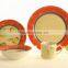 white dot ceramic dinnerware set made in China 20pcs ceramic dinner set