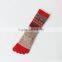 China Socks Factory Hot Sale OEM Comfortable Winter Fashion Thick Wool Pilates Yoga Injinji Christmas Custom Design Toe Socks