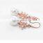 Fashion 18K Gold Snow Flower Girl Pearl Earring