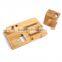 Bamboo Wood 3 in 1 Office Home Desk Cradle Holder with Phone Tablet Stand Wooden Holder