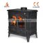 Indoor cast iron stove with back boiler