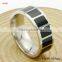 Fashion Ring Jewelry Rotating Grooves Surface Black MENS TITANIUM RINGS