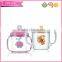 Funny animal pattern baby drinking cup with handle china supply
