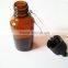 China glass manufacturer black glass dropper bottle for essential oil bottle