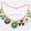 New Green Flower Choker Collar Vintage Pendant Statement Necklace Women Necklaces & Pendants Fashion Necklaces for Women 2014