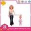 TOP SELLING DOLL DEFA 20973 Family dolls, 11.5 inch parents and 4 inch chirldren, travel theme dolls set for wholesale