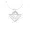 Stainless Steel Wire Work Geometry Choker Necklace for Fashion Women