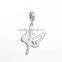 S035 Globalwin Fairy Design Silver Jewelry Silver Angel Wing Charms Wholesale