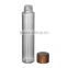WY1823 2016 new collection plastic bottle, round plastic bottle with wooden cap,80ml bottle.