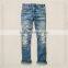 Biker Jeans Blue Denim jeans pantalon (LOTK094)