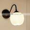 High Quality Cheap Price Glass Round Shape Wall Light Indoor Decor Wall Lamp Iron Base Wall Lamp