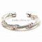 China Factory Wholesale Simple Design Fashion Stainless Steel Bangle With Diamond