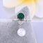 Elegant emerald pearl brooth wholesale price,high quality brooth alloy material