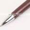 Eco-friendly leather marking promotional metal ball pen