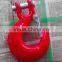 Red Forged Steel Clevis Slip Hook With Latch