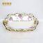 2016 ceramic candy dish golden ,ceramic plate,silver golden fruit tray