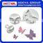 3 Pcs Veined Butterfly Cake Mold Sugarcraft Fondant Cookie Plunger Cutters Decorating Kit