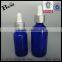 30 ml Glass Dropper Bottle Cosmetic Packaging Essential Oil Blue Dropper Bottle With Matte Silver Aluminum Dropper High Quality