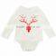 Infant and child boy and girl christmas deer print two piece clothing sets for 1-3 years