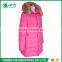 Fashion Style Winter Fur Collar Pink Long Style Duck Down Jacket for Women