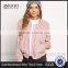 MGOO Custom Made 2017 Pink Corduroy Women Jackets Plain Zip Up Bomber Jackets For Spring Coat Fashion Streetwear