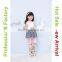 2015 new model pink flower girl dress with rabbit decoration