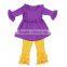 2017 Fall Girls Tunic Clothing Sets Wholesale Ruffle Pants Outfit Kids Clothing Baby Clothes