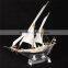 Noble Customized Gold Or Silver Crystal Ship Model/Elegant Ship Souvenir Business Gifts