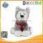 Cute Gray and White Plush Husky Animal Toy of Human Friend