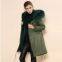 High quality new fashion warm fur parka green fox fur coat