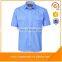 Men's Light Blue PolyCotton Short Sleeve Button Work Shirt