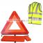 Large Hi vis Warning Triangle Sign with Warning vest for car