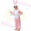 Lovely Pink Fleece Easter Bunny Suit Onesie Costume Bunny Jumpsuit for Kids