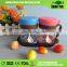 2pcs glass seasoning box with plastic lid