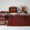 Alibaba Express Complete Handmade Leather Wooden Office Desk Set