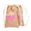 wholesale hemp bag drawstring with heart printed