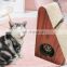 Pet toy multiple combination corrugated paper triangle scratching board toy for cat with bells