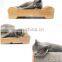 Multiple choices wooden corrugated paper cat scratch sofa bed scratching lounge board