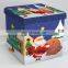 Modern folding square PVC storage christmas season ottoman bedroom furniture stool foldable