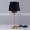 Top sale cheap custom logo bedside standing lighting metal gold nightstand lamps for hotel bedroom