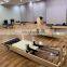 Topranking Reformer Bed For Yoga Museum And Home Exercise Machine White Wood Elina Balanced Fixing Core Of Body Pilates Reformer